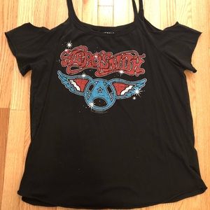 Torrid Aerosmith Cold Shoulder Top
